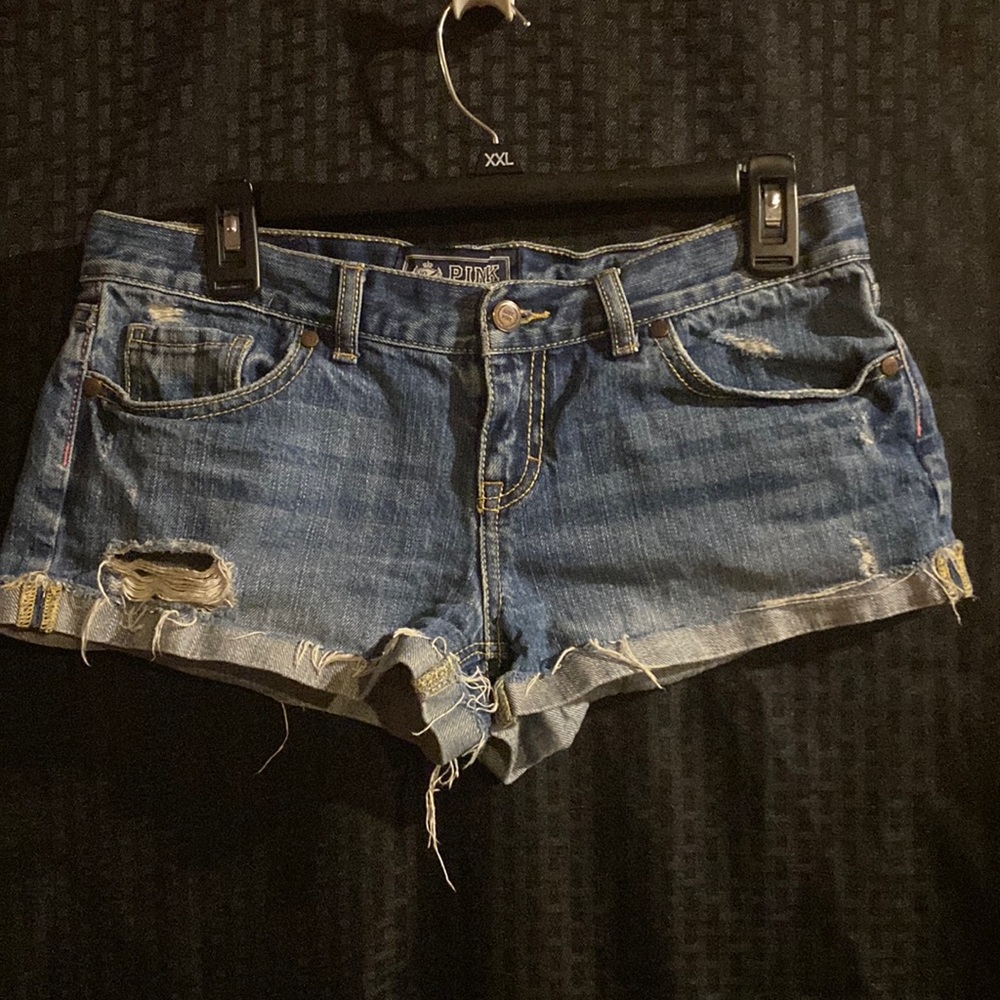 Pink Victoria Secret denim shorts